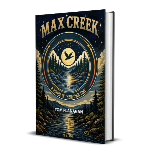 Copy of Max Creek: A Rumor in Their Own Time on a display stand